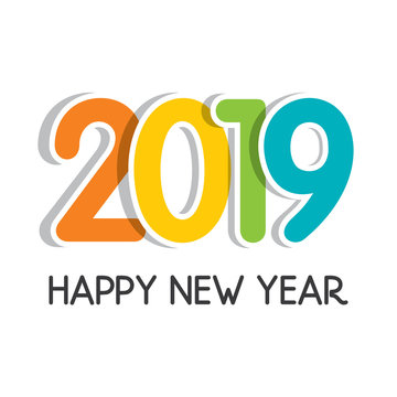 new year 2019 greeting design