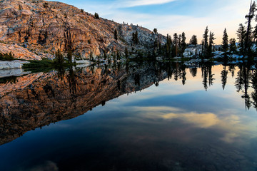 Fototapeta premium Mountain Reflection, Sierras, CA