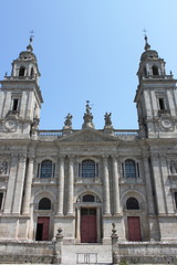 Fototapeta na wymiar Facade of Saint Mary Cathedral in Lugo, Spain