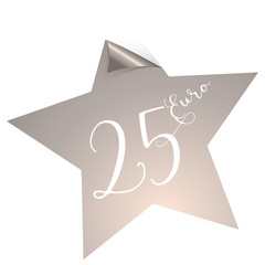 Silberner Stern 25 Euro