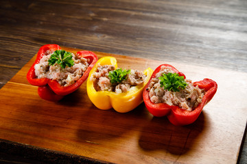 Stuffed pepper with meat