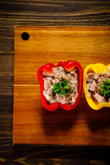 Stuffed pepper with meat