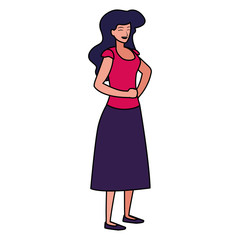 cartoon woman icon