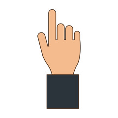 Hand pointing symbol