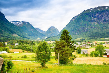 Naklejka na ściany i meble Landscape in Norway