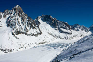 Obraz premium glacier flow in the alps
