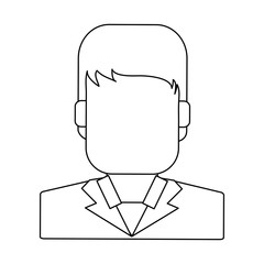 Businessman avatar profile black and white