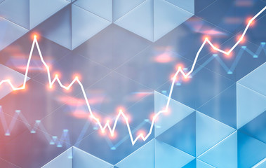 Graph over triangle background