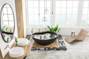 Luxury white bathroom interior