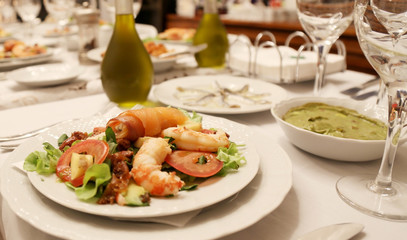 salad on a table