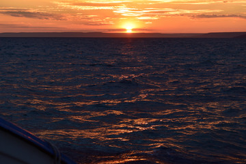 October sunset in Kavarna, Bulgaria