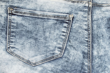 Acid washed jeans with a pocket - 235204924