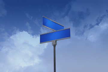 3D Illustration of a street sign_doom and gloom