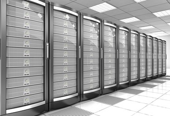 network workstation server room 3d illustration