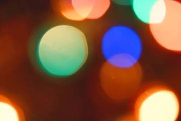 Colorful lights bokeh background, Chrismas