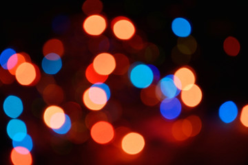 Fototapeta premium Colorful lights bokeh background, Chrismas