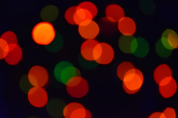 Colorful lights bokeh background, Chrismas