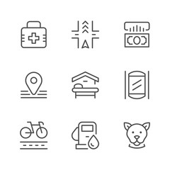 Set line icons of public navigation