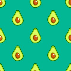 Avocado seamless pattern for print,