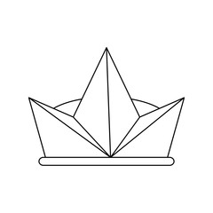 Crown king isolated in black and white
