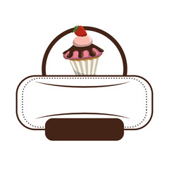 delicious cupcake sweet frame
