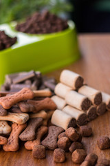 Dog food, multi colored