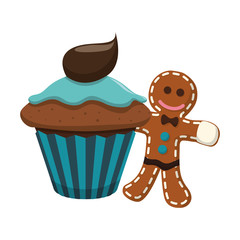 delicious cupcake sweet icon