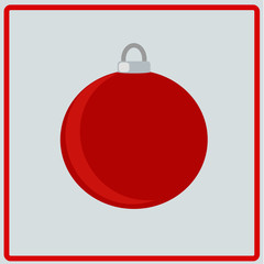 Obraz premium red christmas ball