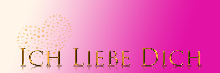 Fototapeta premium Ich liebe dich pink