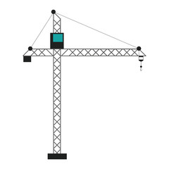 Construction crane tower
