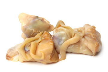 Chopped raw rapana meat