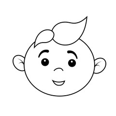 cute little head baby character
