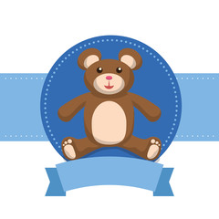 cute bear teddy character