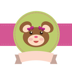 Fototapeta premium cute bear teddy character