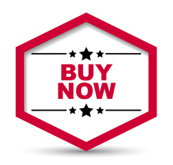red vector banner buy now