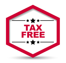 red vector banner tax free