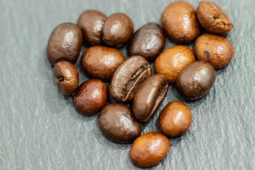 The heart of coffee beans