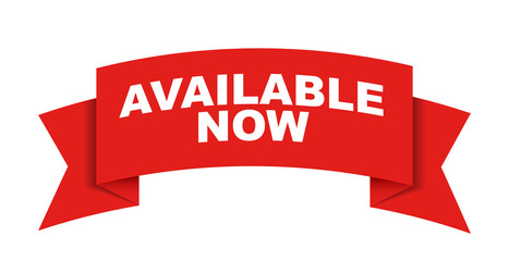 red vector banner available now