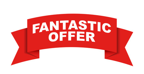 red vector banner fantastic offer