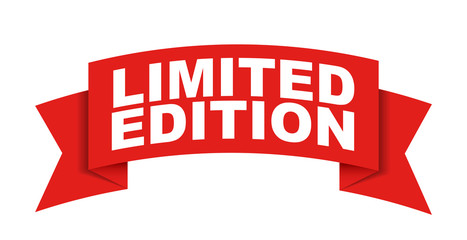 red vector banner limited edition