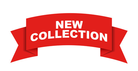red vector banner new collection