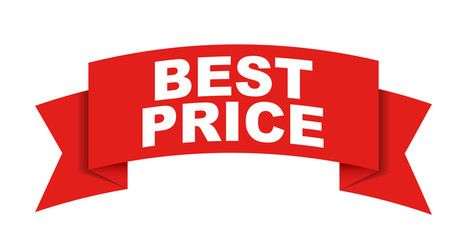 red vector banner best price