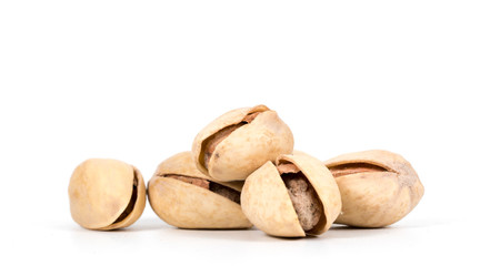 Pistachios stack isolated on a white background