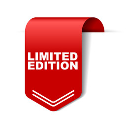 red vector banner limited edition
