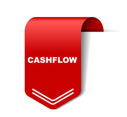 red vector banner cashflow