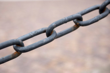 Catena anelli ferro arruginito 