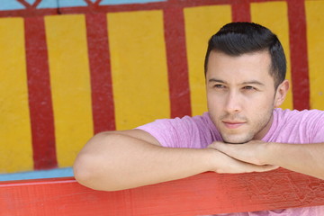 Pensive man taking personal time 