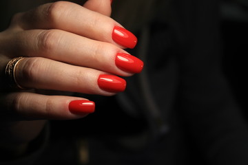 stylish red manicure