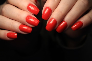 stylish red manicure