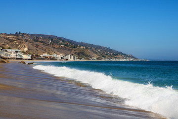 Ocean coast near The Venice Beach Boardwalk, Los Angeles. California, USA.